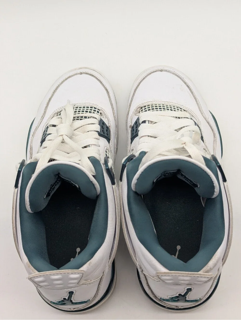 Jordan 4 Retro Oxidized Green White Leather Mens Size 8 / Womens 9.5 FQ8138-103